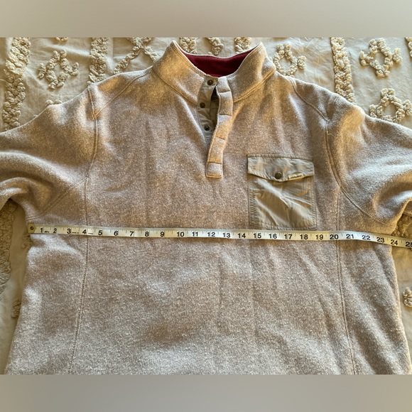 Men’s Woolrich Pullover Button Mock Size L - Picture 8 of 8